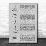 Billy King The Blue Sea Of Ibrox Grey Rustic Script Decorative Gift Song Lyric Print - Ecom Groot