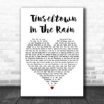 The Blue Nile Tinseltown In The Rain White Heart Decorative Wall Art Gift Song Lyric Print - Ecom Groot