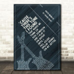 Arctic Monkeys Do I Wanna Know Blue Retro Stripes Guitar Music Song Lyric Wall Art Print - Ecom Groot