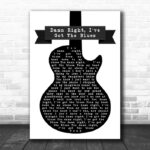 Buddy Guy Damn Right, Ive Got The Blues Black & White Guitar Wall Art Song Lyric Print - Ecom Groot