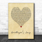 Ray Stevens Bricklayers Song Vintage Heart Decorative Wall Art Gift Song Lyric Print - Ecom Groot