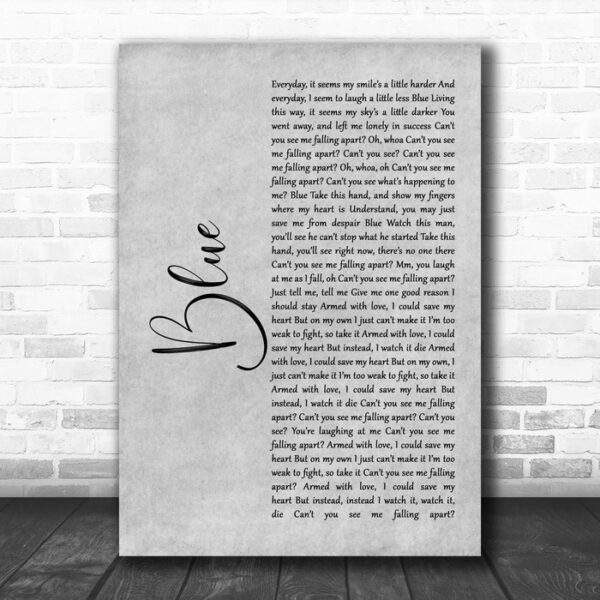 Wham! Blue Grey Rustic Script Decorative Wall Art Gift Song Lyric Print - Ecom Groot