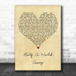 R.E.M. Half A World Away Vintage Heart Decorative Wall Art Gift Song Lyric Print - Ecom Groot