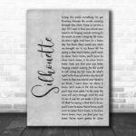 Active Child Silhouette Grey Rustic Script Song Lyric Art Print - Ecom Groot