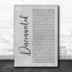 5 Seconds Of Summer Disconnected Grey Rustic Script Decorative Wall Art Gift Song Lyric Print - Ecom Groot