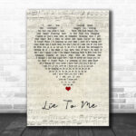 5 Seconds Of Summer Lie To Me Script Heart Quote Song Lyric Print - Ecom Groot