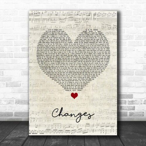 2Pac Changes Script Heart Song Lyric Poster Print - Ecom Groot