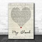 Twenty One Pilots My Blood Script Heart Song Lyric Music Poster Print - Ecom Groot