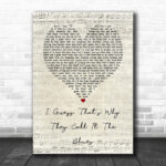 Elton John I Guess That's Why They Call It The Blues Script Heart Song Lyric Quote Music Print - Ecom Groot