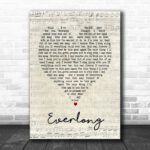 Everlong Foo Fighters Script Heart Song Lyric Quote Print - Ecom Groot