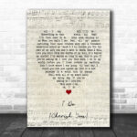 Mark Wills I Do Cherish You Script Heart Song Lyric Music Poster Print - Ecom Groot