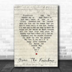 Somewhere Over The Rainbow Judy Garland Script Heart Song Lyric Quote Print - Ecom Groot