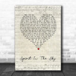 Norman Greenbaum Spirit In The Sky Script Heart Song Lyric Print - Ecom Groot