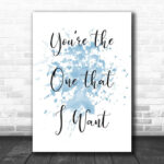 Blue Grease You'Re The One That I Want Song Lyric Canvas Music Wall Art Print - Ecom Groot