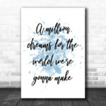 Blue The Greatest Showman A Million Dreams Song Lyric Canvas Music Wall Art Print - Ecom Groot