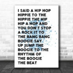 Blue White & Black I Said Hip Hop Rappers Delight Song Lyric Canvas Music Wall Art Print - Ecom Groot