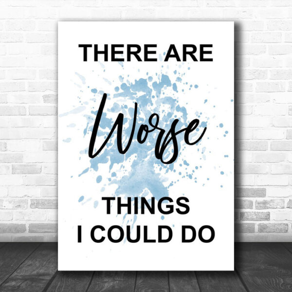 Blue Grease There Are Worse Things I Could Do Rizzo Song Lyric Canvas Music Wall Art Print - Ecom Groot