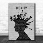 Deacon Blue Dignity Musical Instrument Mohawk Song Lyric Quote Music Print - Ecom Groot