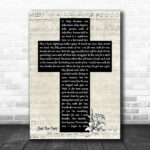 10000 Maniacs Eat For Two Music Script Christian Memorial Cross Song Lyric Art Print - Ecom Groot