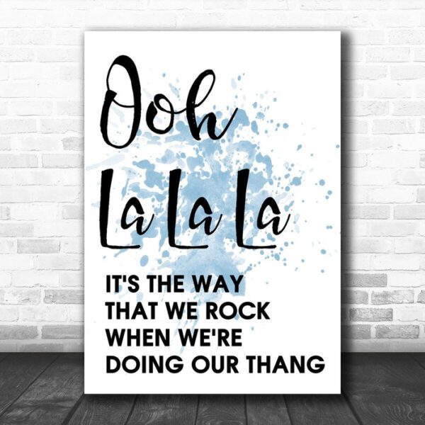 Blue The Fugees Ooh La La La Song Lyric Canvas Music Wall Art Print - Ecom Groot