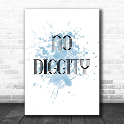 Blue No Diggity Song Lyric Canvas Music Wall Art Print - Ecom Groot