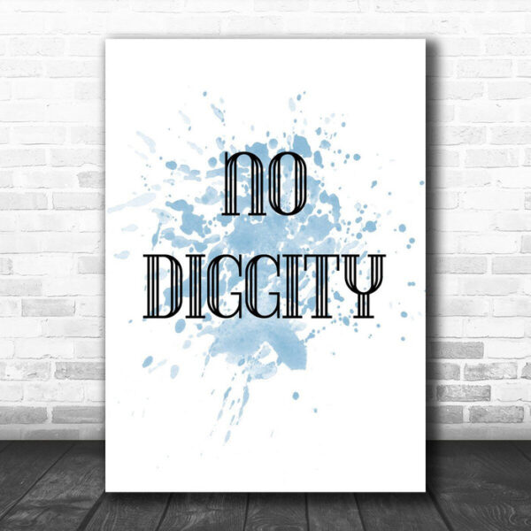 Blue No Diggity Song Lyric Canvas Music Wall Art Print - Ecom Groot