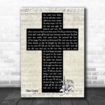 Morris Brothers Gospel Bluegrass Two Coats Music Script Christian Memorial Cross Song Lyric Print - Ecom Groot