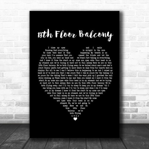 Blue October 18Th Floor Balcony Black Heart Song Lyric Poster Print - Ecom Groot