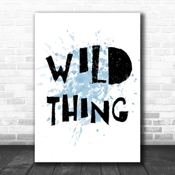 Blue Wild Thing Song Lyric Canvas Music Wall Art Print - Ecom Groot