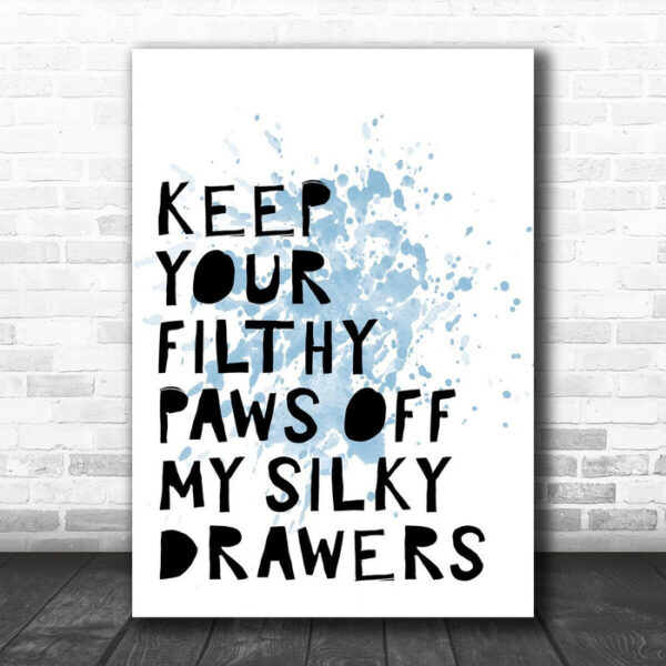 Blue Grease Keep Your Filthy Paws Song Lyric Canvas Music Wall Art Print - Ecom Groot