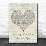 Florence + The Machine How Big, How Blue, How Beautiful Script Heart Song Lyric Wall Art Print - Ecom Groot