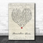 Elvis Presley Steamroller Blues Script Heart Song Lyric Wall Art Print - Ecom Groot