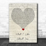 Jonas Blue What I Like About You Script Heart Song Lyric Quote Music Print - Ecom Groot