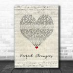 Jonas Blue Perfect Strangers Script Heart Song Lyric Wall Art Print - Ecom Groot