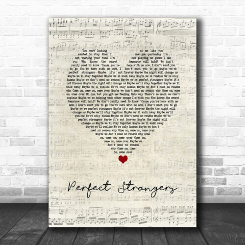 Jonas Blue Perfect Strangers Script Heart Song Lyric Wall Art Print - Ecom Groot