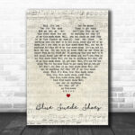 Elvis Presley Blue Suede Shoes Script Heart Song Lyric Quote Print - Ecom Groot