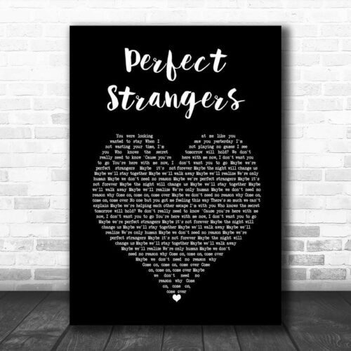 Jonas Blue Perfect Strangers Black Heart Song Lyric Print - Ecom Groot