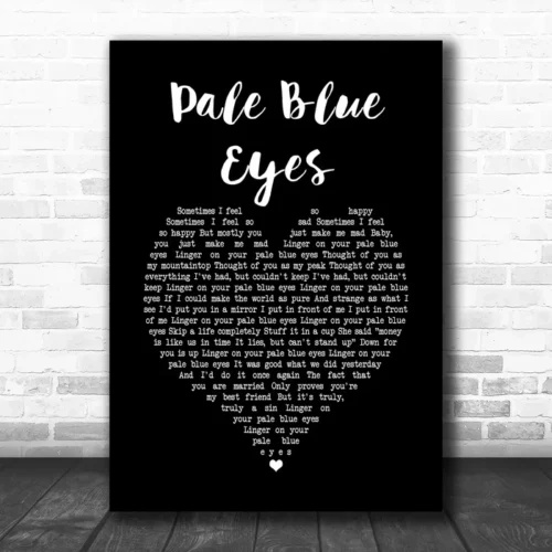 Velvet Underground Pale Blue Eyes Black Heart Song Lyric Art Print - Ecom Groot