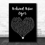 The Who Behind Blue Eyes Black Heart Song Lyric Print - Ecom Groot