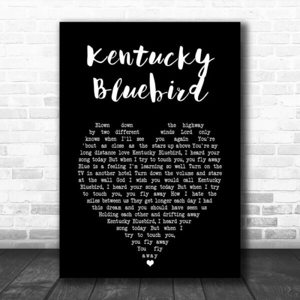 Keith Whitley Kentucky Bluebird Black Heart Song Lyric Print - Ecom Groot