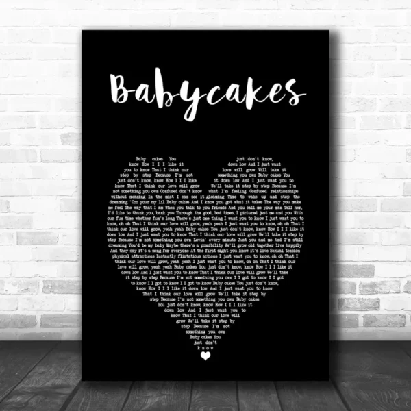 3 of a Kind Baby Cakes Black Heart Song Lyric Music Art Print - Ecom Groot