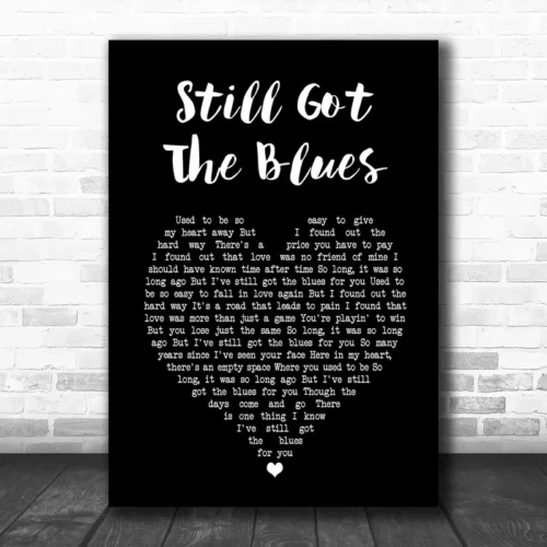 Gary Moore Still Got The Blues Black Heart Song Lyric Art Print - Ecom Groot