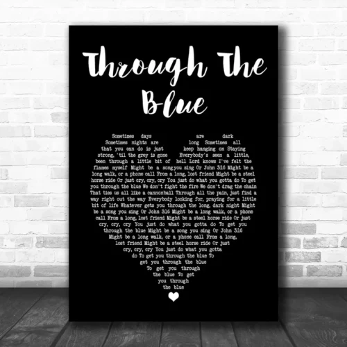 Charles Esten Through The Blue Black Heart Song Lyric Art Print - Ecom Groot