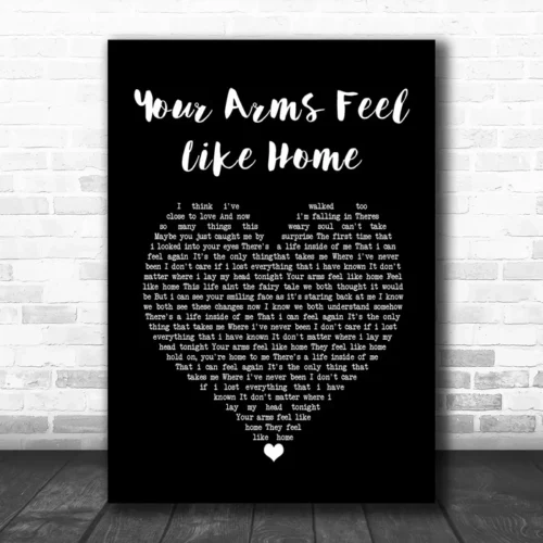 3 Doors Down Your Arms Feel Like Home Black Heart Song Lyric Wall Art Print - Ecom Groot