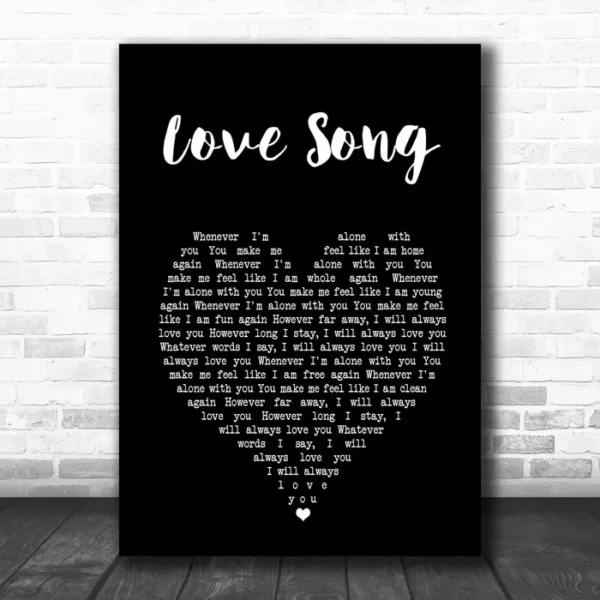 311 Love Song Black Heart Song Lyric Art Print - Ecom Groot