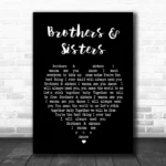 2 Funky 2 Brothers & Sisters Black Heart Song Lyric Art Print - Ecom Groot