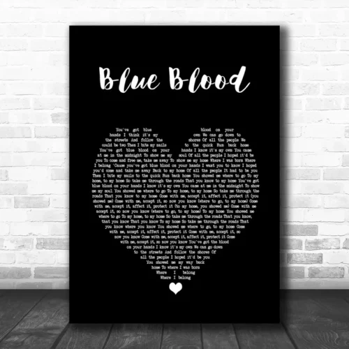 Foals Blue Blood Black Heart Song Lyric Art Print - Ecom Groot