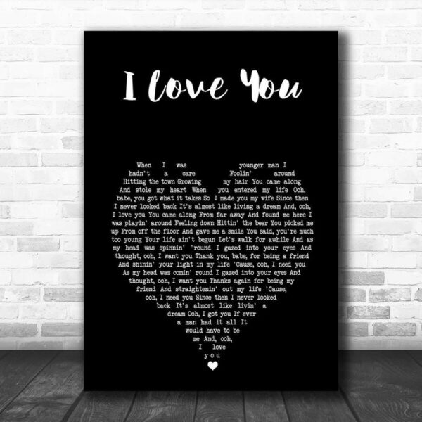 Climax Blues Band I Love You Black Heart Song Lyric Print - Ecom Groot