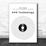 50 Cent feat. Justin Timberlake, Timbaland AYO Technology Vinyl Record Song Lyric Print - Ecom Groot