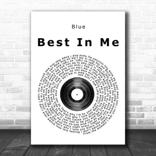 Blue Best In Me Vinyl Record Song Lyric Music Wall Art Print - Ecom Groot